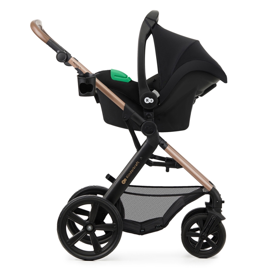 KINDERKRAFT - Combination stroller 3in1 MOOV 2 Sand beige + car seat MINK PRO
