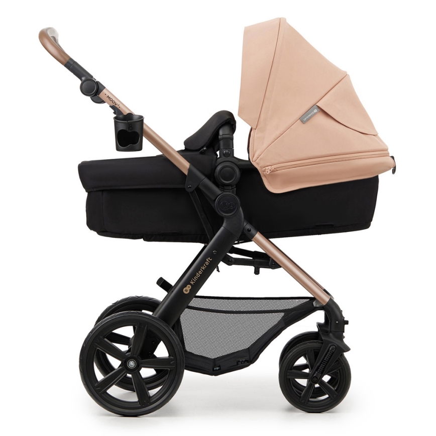 KINDERKRAFT - Combination stroller 3in1 MOOV 2 Sand beige + car seat MINK PRO
