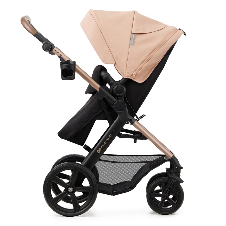 KINDERKRAFT - Combination stroller 3in1 MOOV 2 Sand beige + car seat MINK PRO