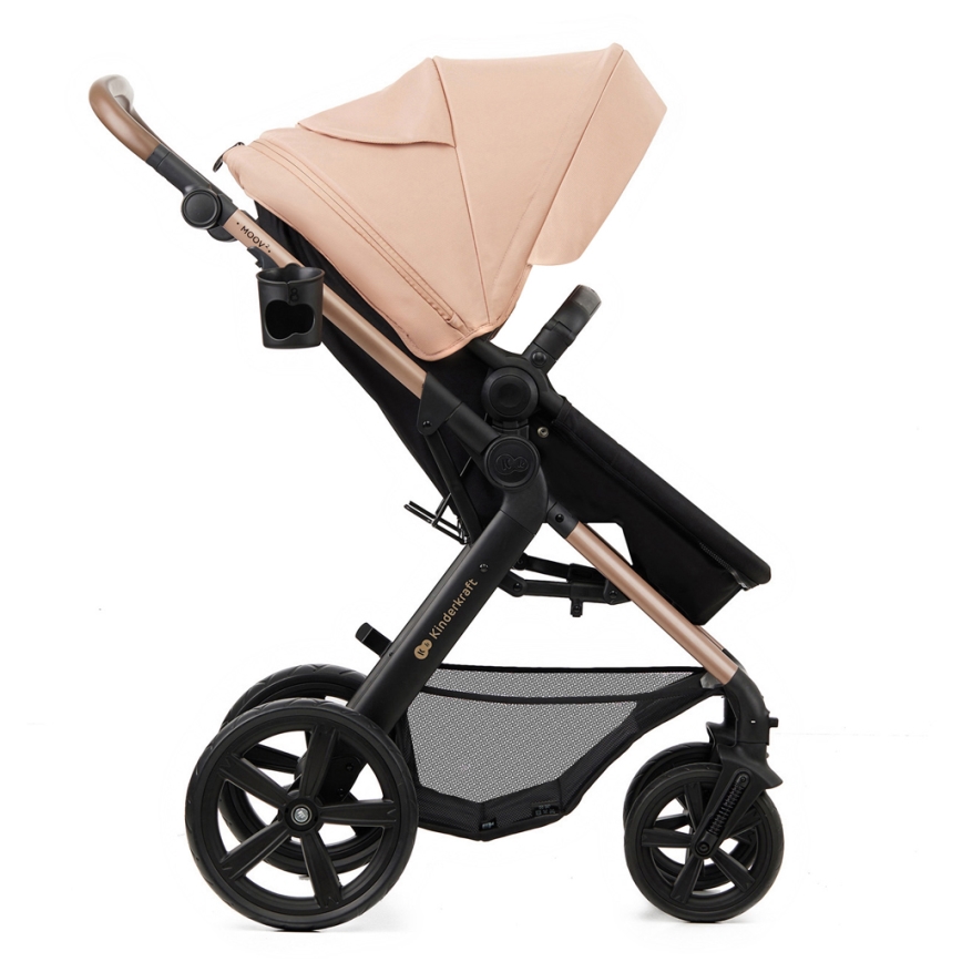 KINDERKRAFT - Combination stroller 3in1 MOOV 2 Sand beige + car seat MINK PRO