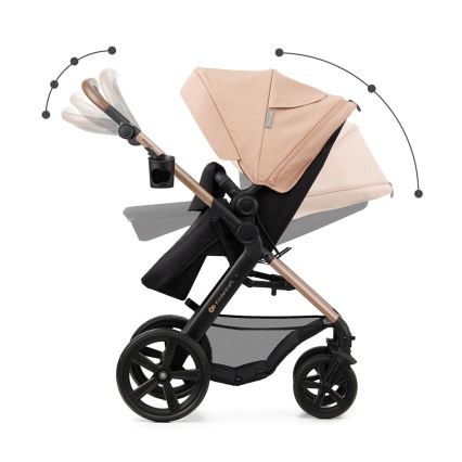 KINDERKRAFT - Combination stroller 3in1 MOOV 2 Sand beige + car seat MINK PRO