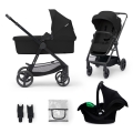KINDERKRAFT - Combination stroller 3in1 NEWLY Classic black  + car seat MINK PRO