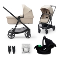 KINDERKRAFT - Combination stroller 3in1 NEWLY Sand beige + car seat MINK PRO