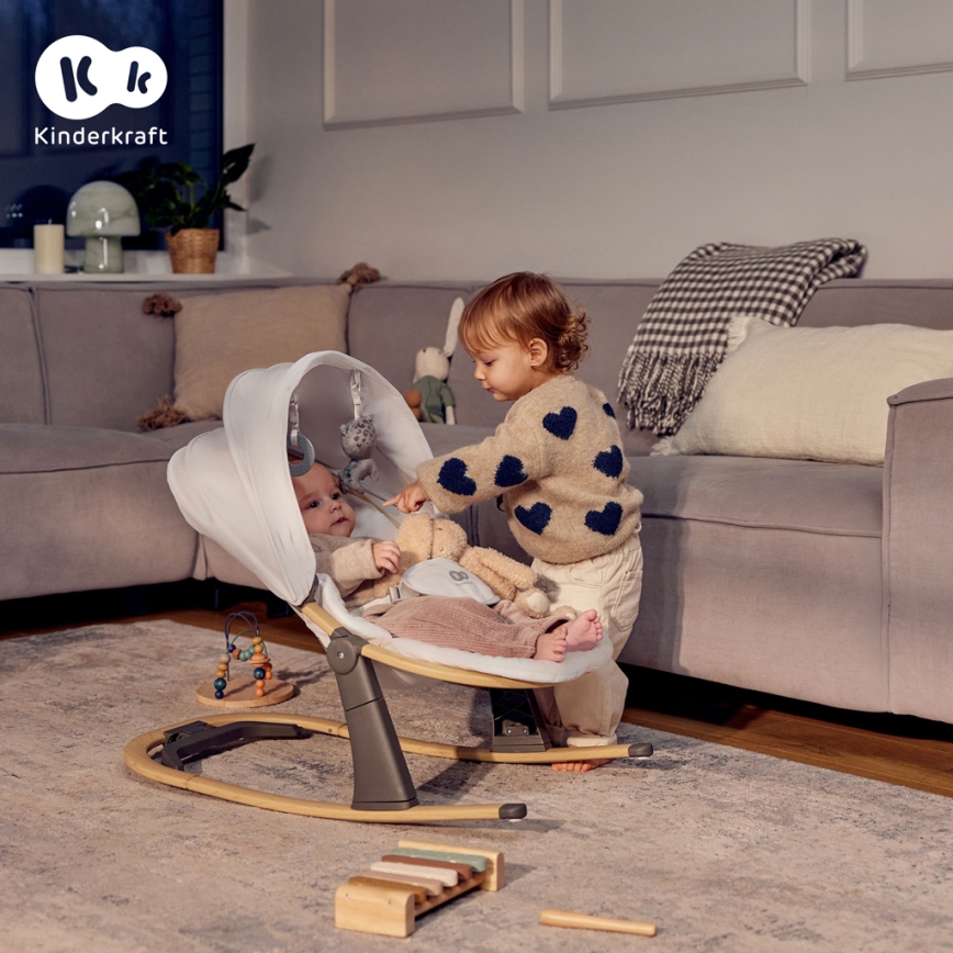 KINDERKRAFT - ELSU Baby Bouncer, Grey