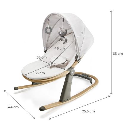 KINDERKRAFT - ELSU Baby Bouncer, Grey