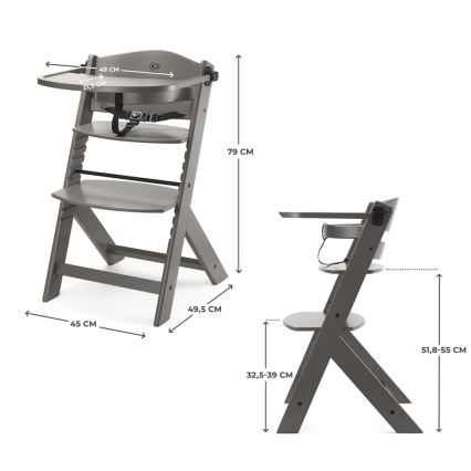 KINDERKRAFT - ENOCK Children's Dining Chair, Grey