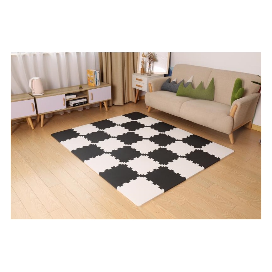 KINDERKRAFT - Foam puzzle LUNO 30pcs black/white