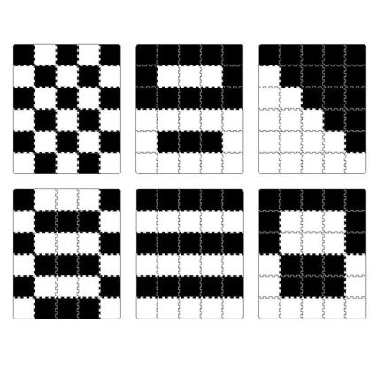 KINDERKRAFT - Foam puzzle LUNO 30pcs black/white