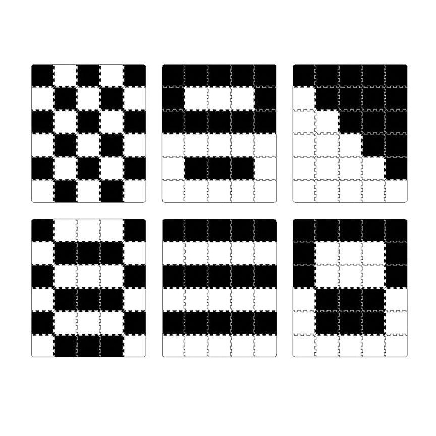 KINDERKRAFT - Foam puzzle LUNO 30pcs black/white