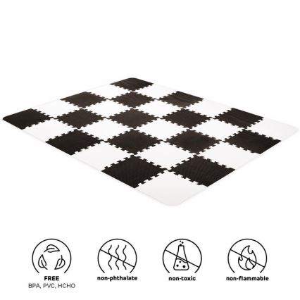 KINDERKRAFT - Foam puzzle LUNO 30pcs black/white