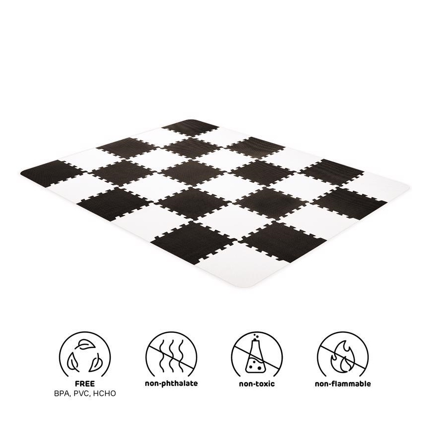 KINDERKRAFT - Foam puzzle LUNO 30pcs black/white