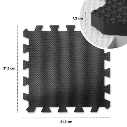 KINDERKRAFT - Foam puzzle LUNO 30pcs black/white
