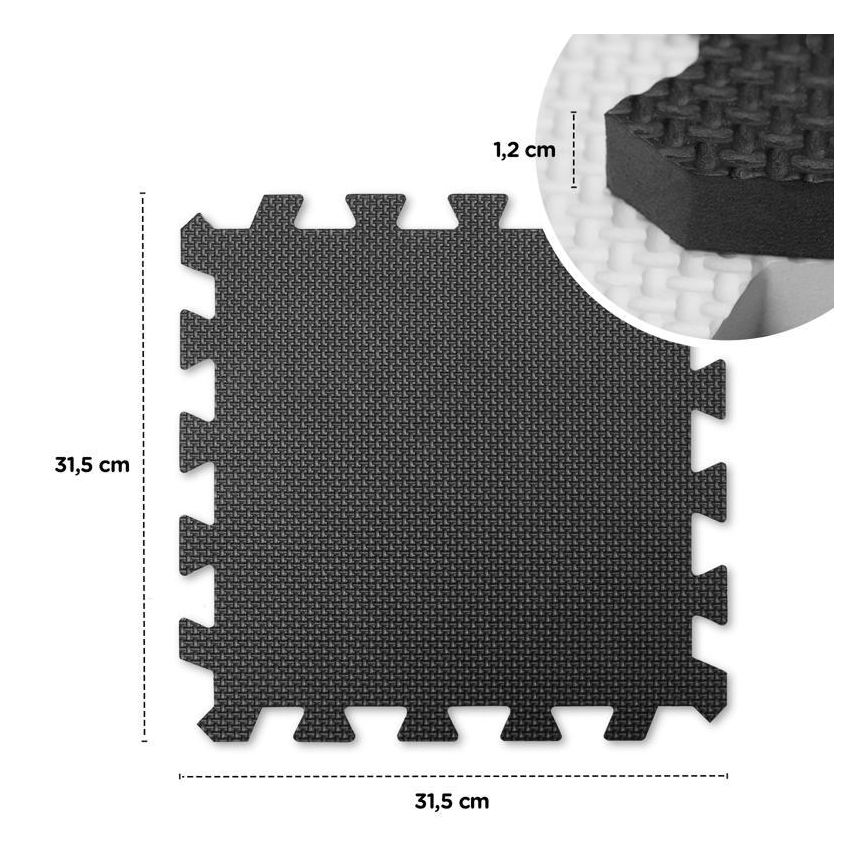 KINDERKRAFT - Foam puzzle LUNO 30pcs black/white