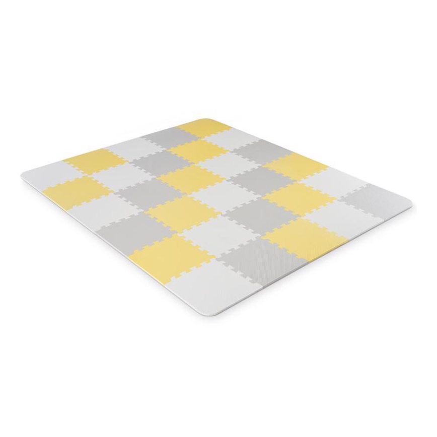 KINDERKRAFT - Foam puzzle LUNO 30pcs grey/yellow