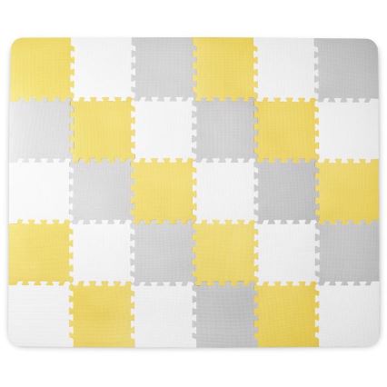 KINDERKRAFT - Foam puzzle LUNO 30pcs grey/yellow