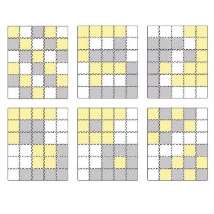 KINDERKRAFT - Foam puzzle LUNO 30pcs grey/yellow