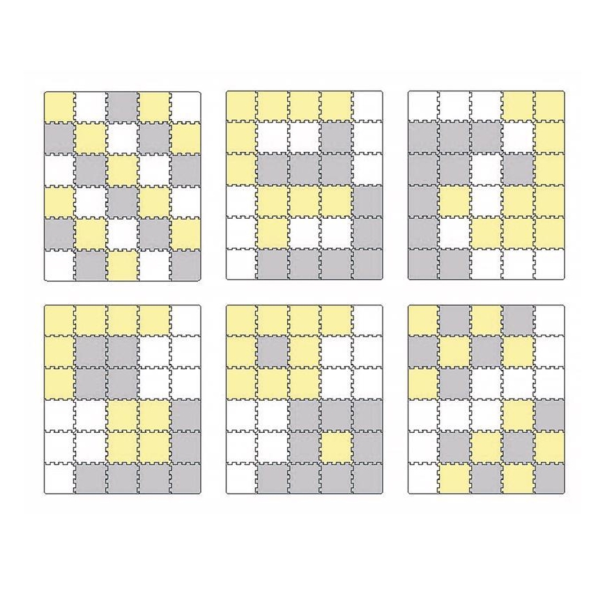 KINDERKRAFT - Foam puzzle LUNO 30pcs grey/yellow