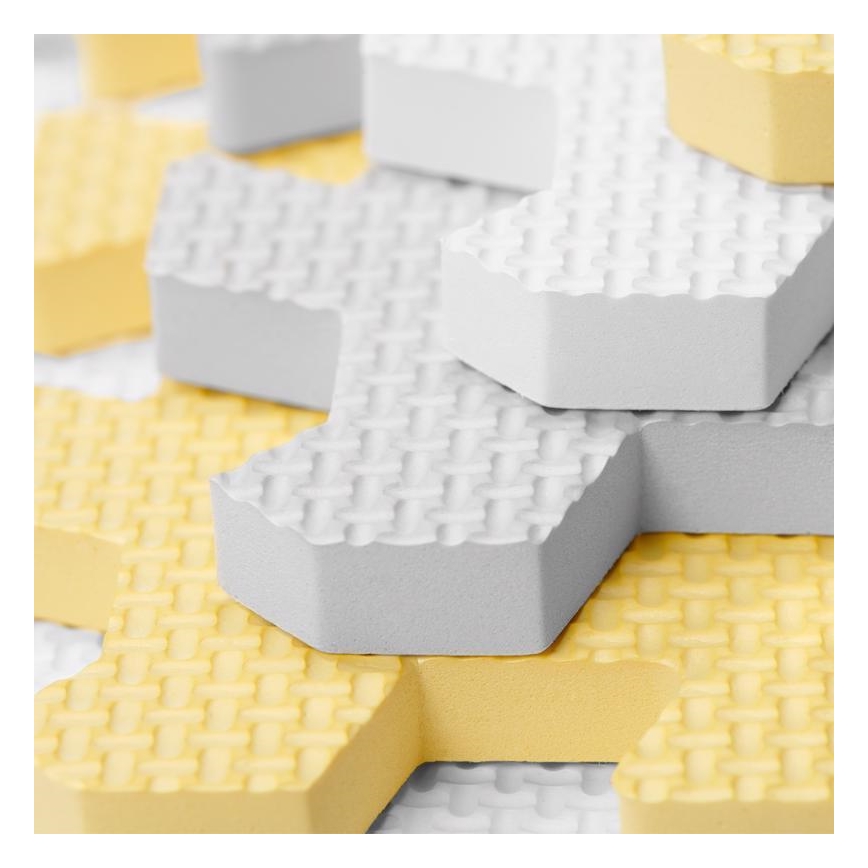 KINDERKRAFT - Foam puzzle LUNO 30pcs grey/yellow