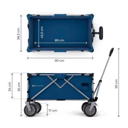 KINDERKRAFT - Foldable Transport Wagon WAGON ROLLSTER, Blue