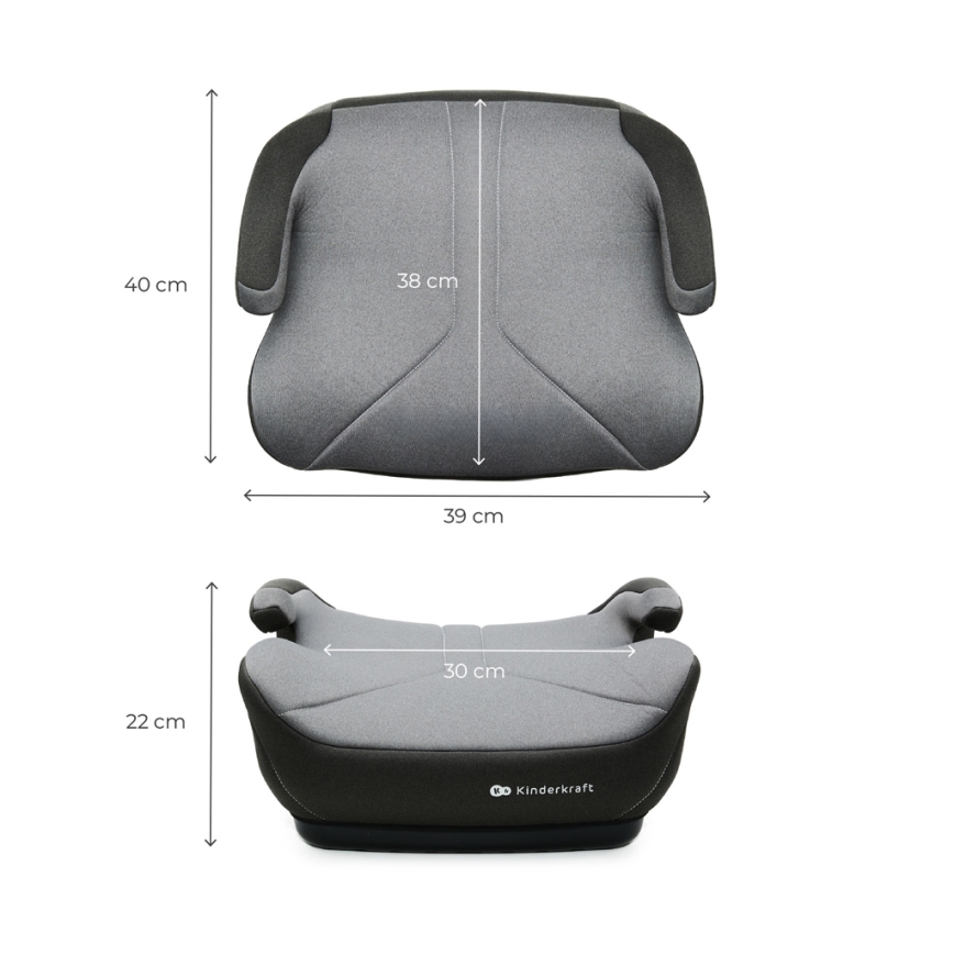 KINDERKRAFT - I-BOOST 2 Car Booster Seat 125–150 cm, Grey