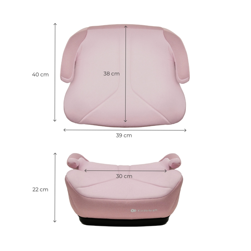 KINDERKRAFT - I-BOOST 2 Car Booster Seat for 125–150 cm, Pink