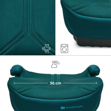 KINDERKRAFT - I-BOOST 2 PRO i-Size Car Booster Seat 125–150 cm Turquoise