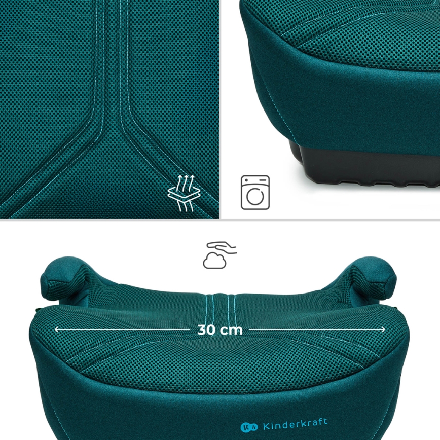 KINDERKRAFT - I-BOOST 2 PRO i-Size Car Booster Seat 125–150 cm Turquoise