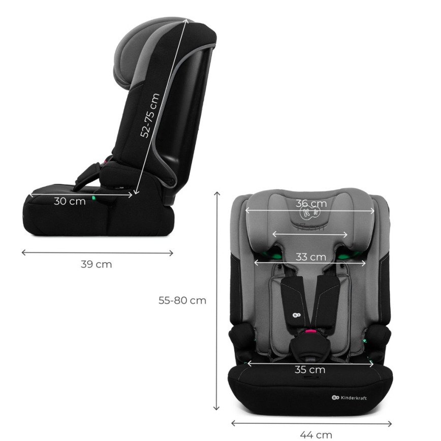 KINDERKRAFT - I-COMFY i-Size Car Seat 76-150 cm grey