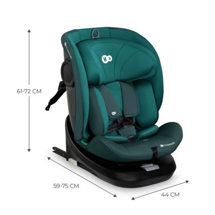 KINDERKRAFT - I-GROW i-Size Car Seat with Rotating Base 40-150 cm, Turquoise