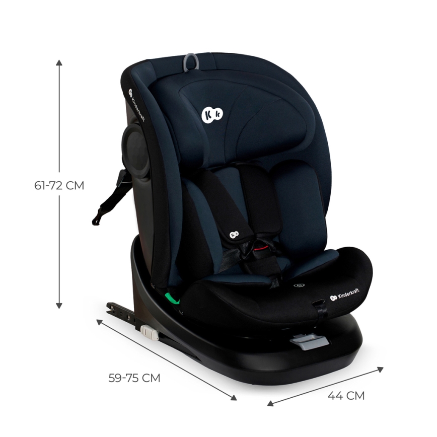 KINDERKRAFT - I-GROW i-Size Child Car Seat with Swivel Base (40-150 cm) Black
