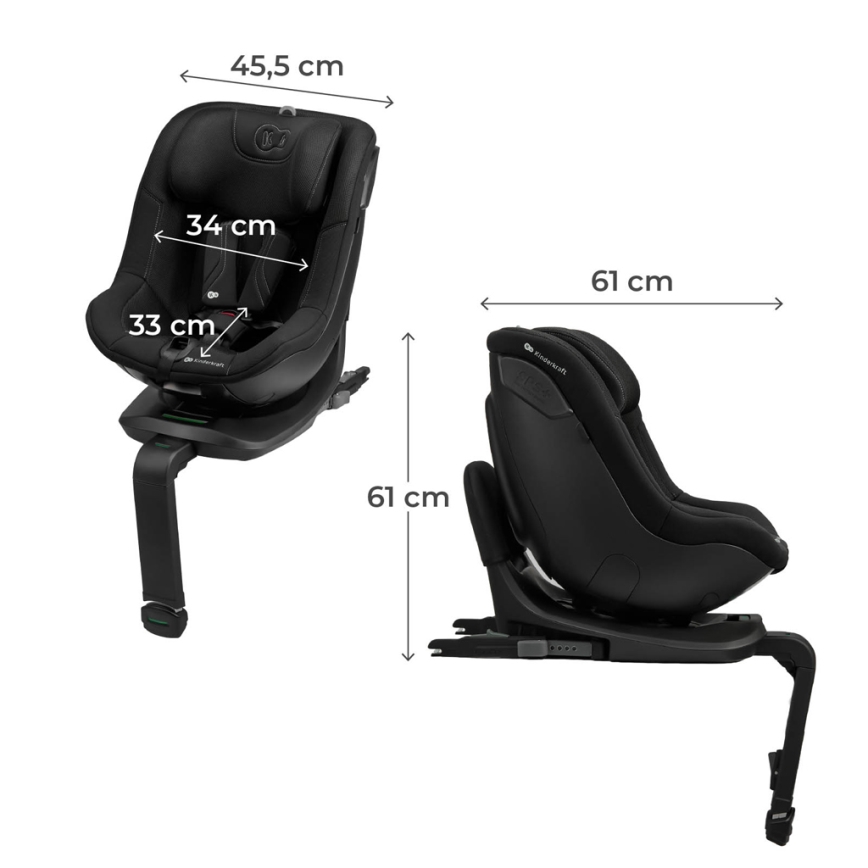 KINDERKRAFT - I-GUARD PRO i-Size Car Seat 61-105 cm Black