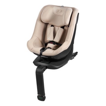 KINDERKRAFT - I-GUARD PRO i-Size Car Seat with Rotating Base, 61-105 cm, Beige