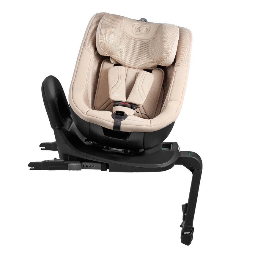 KINDERKRAFT - I-GUARD PRO i-Size Car Seat with Rotating Base, 61-105 cm, Beige