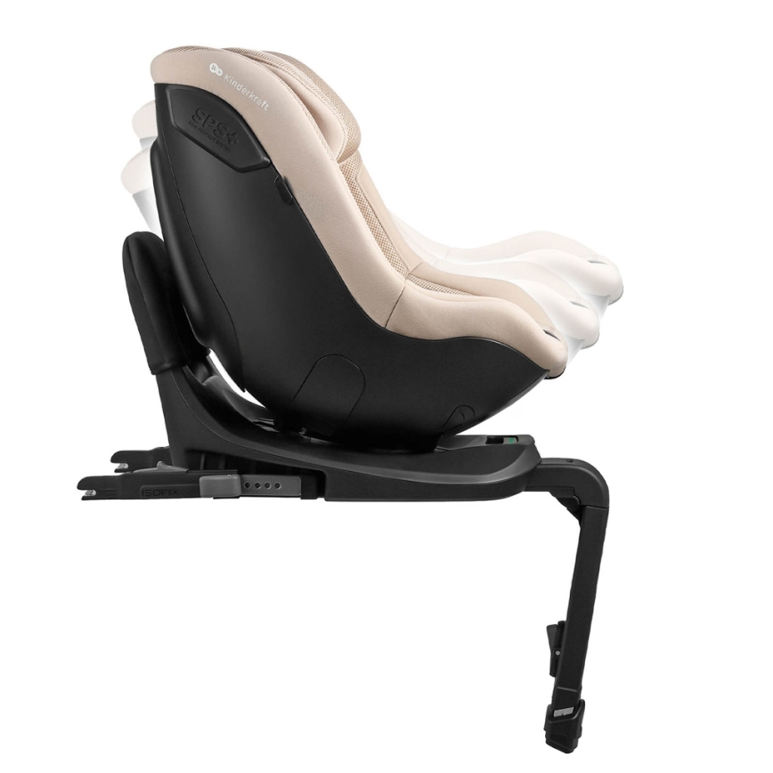 KINDERKRAFT - I-GUARD PRO i-Size Car Seat with Rotating Base, 61-105 cm, Beige
