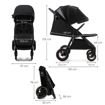 KINDERKRAFT - MITZY Air Black Sport Stroller
