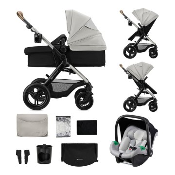 KINDERKRAFT - MOOV 2 XL 3-in-1 Combination Stroller, Air Grey