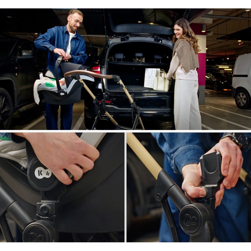 KINDERKRAFT - MOOV 2 XL 3-in-1 Combination Stroller, Air Grey