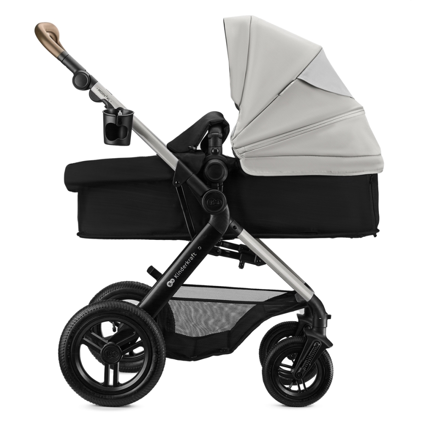 KINDERKRAFT - MOOV 2 XL 3-in-1 Combination Stroller, Air Grey