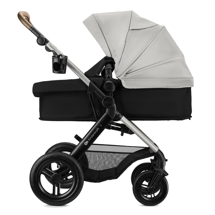 KINDERKRAFT - MOOV 2 XL 3-in-1 Combination Stroller, Air Grey