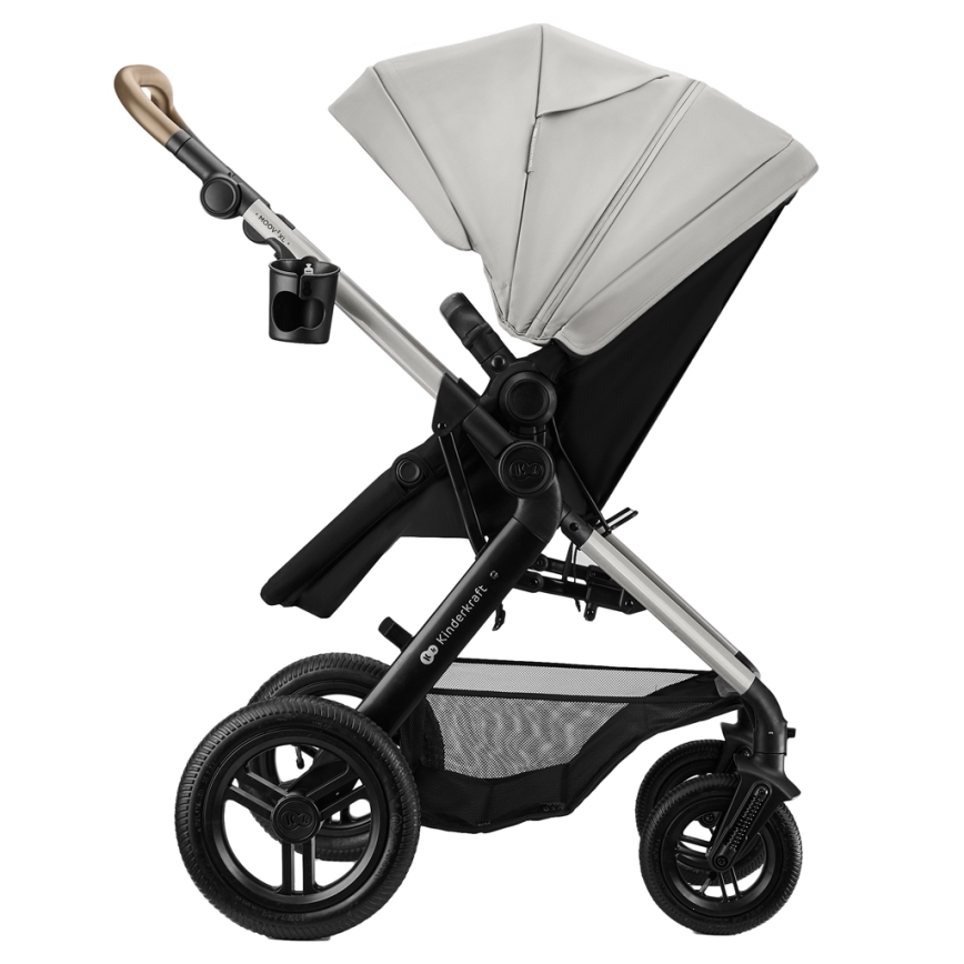 KINDERKRAFT - MOOV 2 XL 3-in-1 Combination Stroller, Air Grey