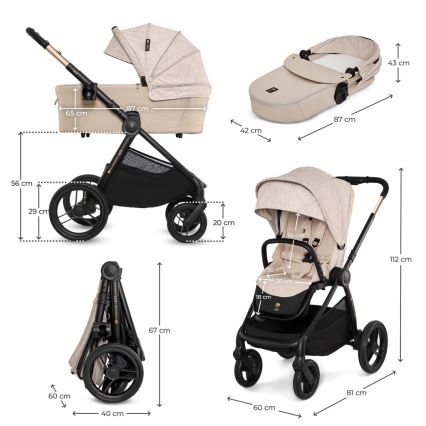 KINDERKRAFT - NEA 2 2-in-1 Combination Stroller Dune Whisper Bizuu