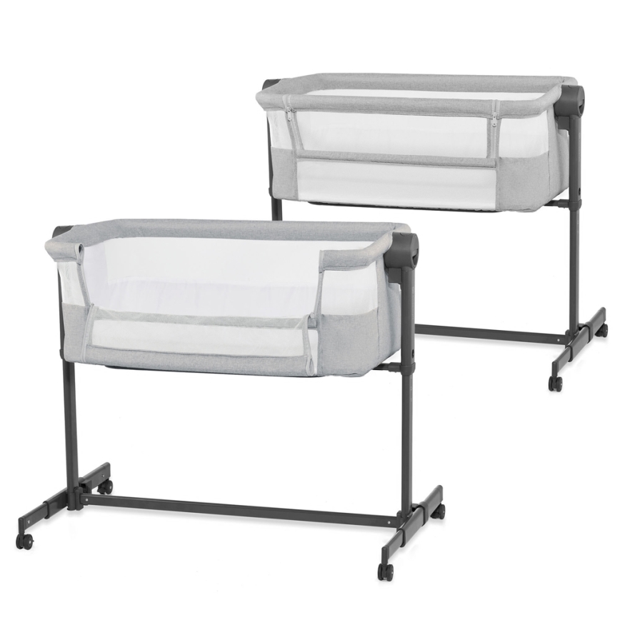 KINDERKRAFT - NESTE UP2 Baby Cot, Light Grey
