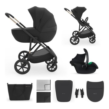 KINDERKRAFT - PRIME 3 3-in-1 Combination Stroller, Venezian Black