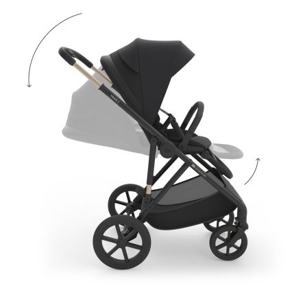 KINDERKRAFT - PRIME 3 3-in-1 Combination Stroller, Venezian Black
