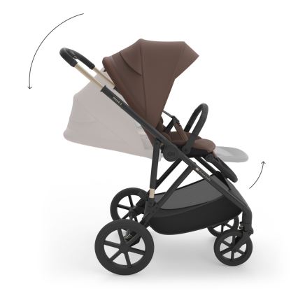 KINDERKRAFT - PRIME 3 Velvet Mocca 3-in-1 Combination Stroller