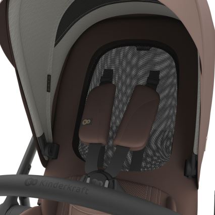 KINDERKRAFT - PRIME 3 Velvet Mocca 3-in-1 Combination Stroller