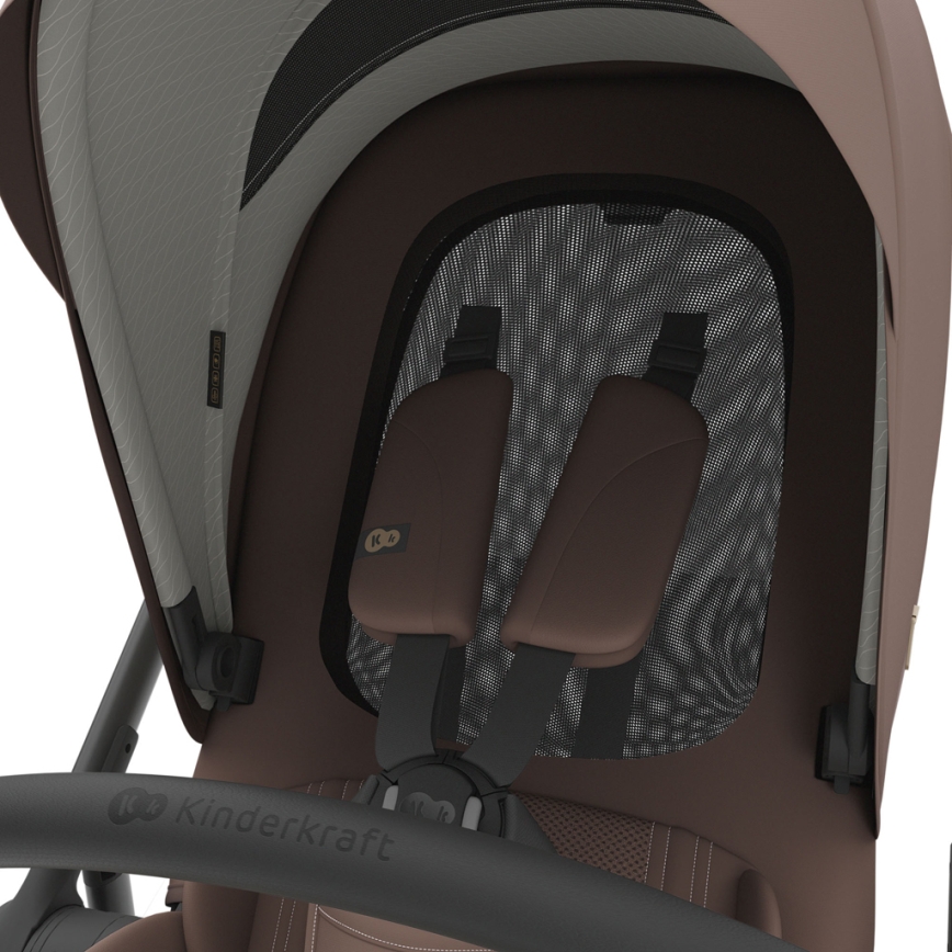 KINDERKRAFT - PRIME 3 Velvet Mocca 3-in-1 Combination Stroller