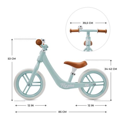 KINDERKRAFT - Push bike FLY PLUS Baby blue