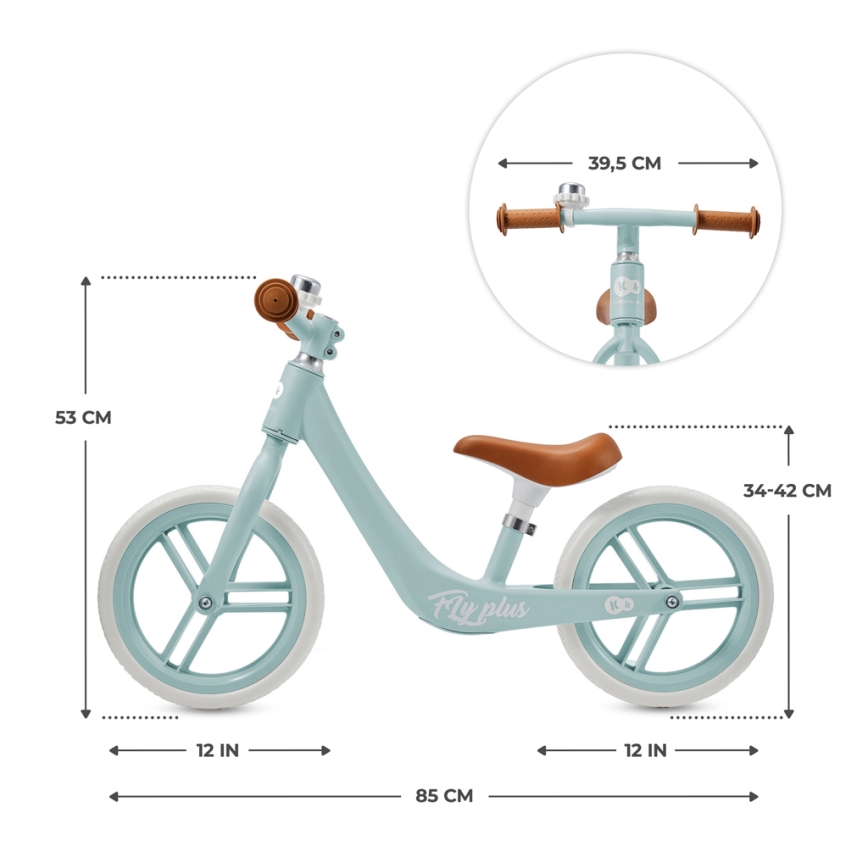 KINDERKRAFT - Push bike FLY PLUS Baby blue