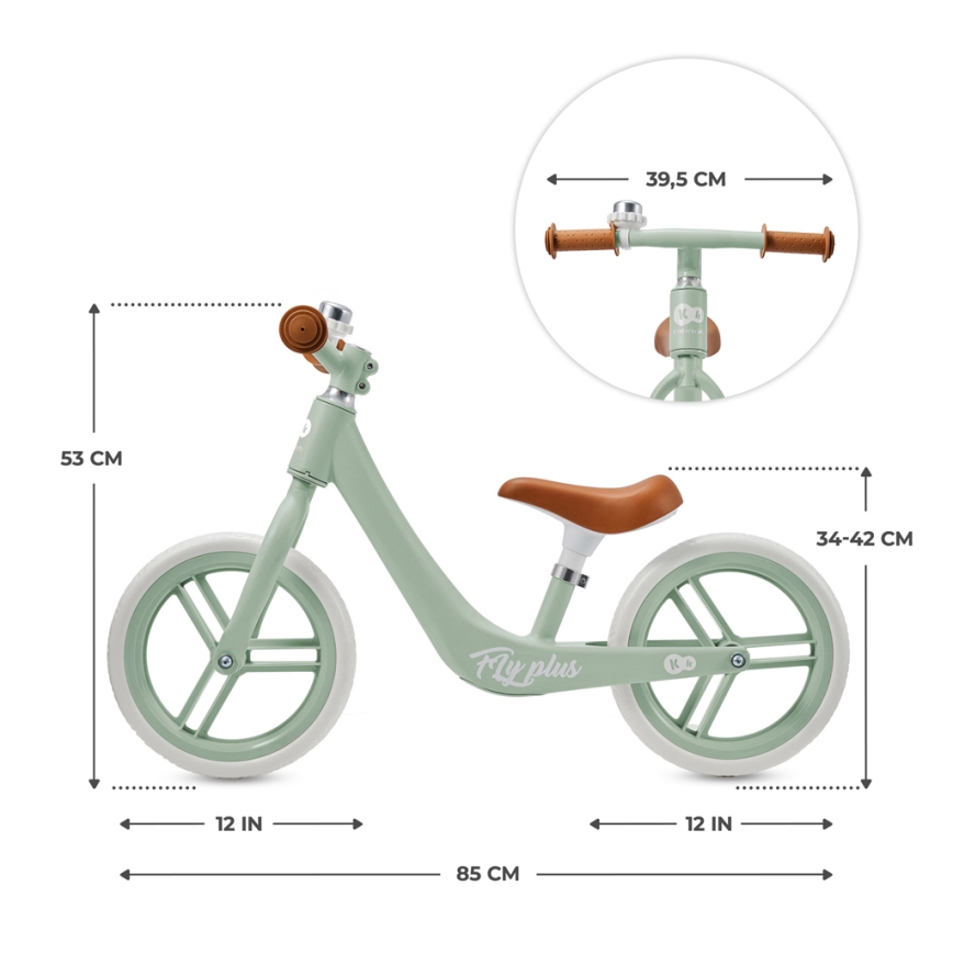 KINDERKRAFT - Push bike FLY PLUS Fresh mint